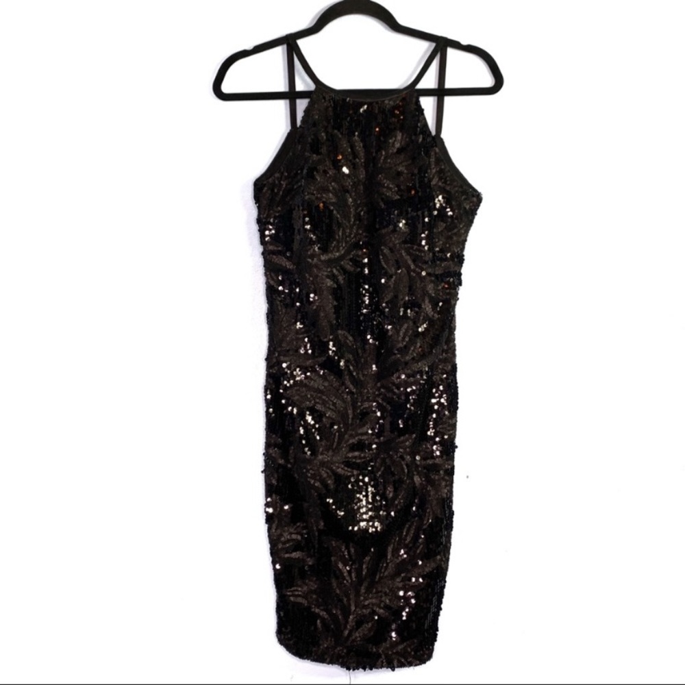 Calvin Klein Black Sequined Dress NWT